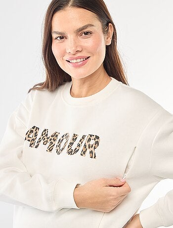 Sweat d'allaitement en molleton