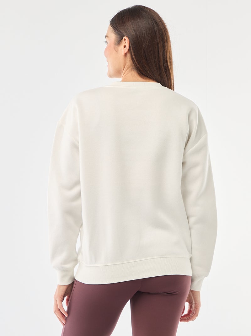 Sweat d'allaitement en molleton Blanc - Kiabi
