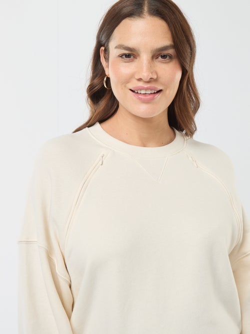 Sweat d'allaitement en molleton - Kiabi