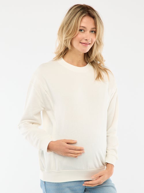 Sweat d'allaitement en molleton - Kiabi