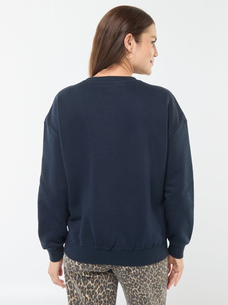 Sweat d'allaitement en molleton Bleu - Kiabi