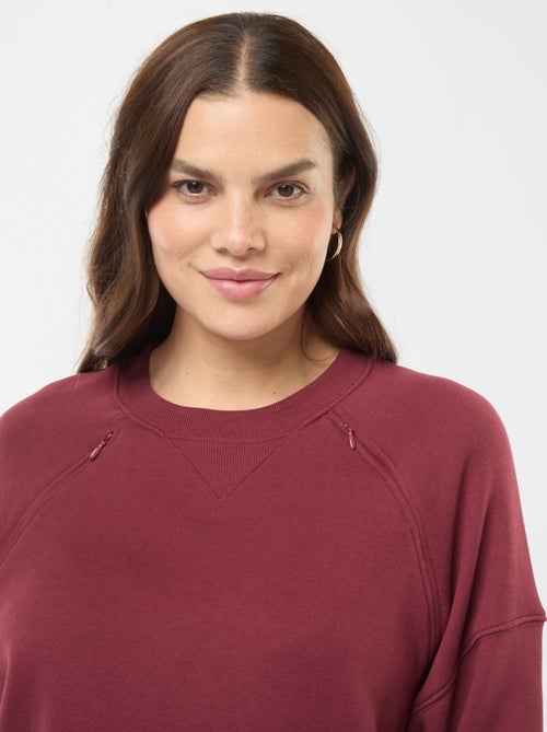 Sweat d'allaitement en molleton - Kiabi