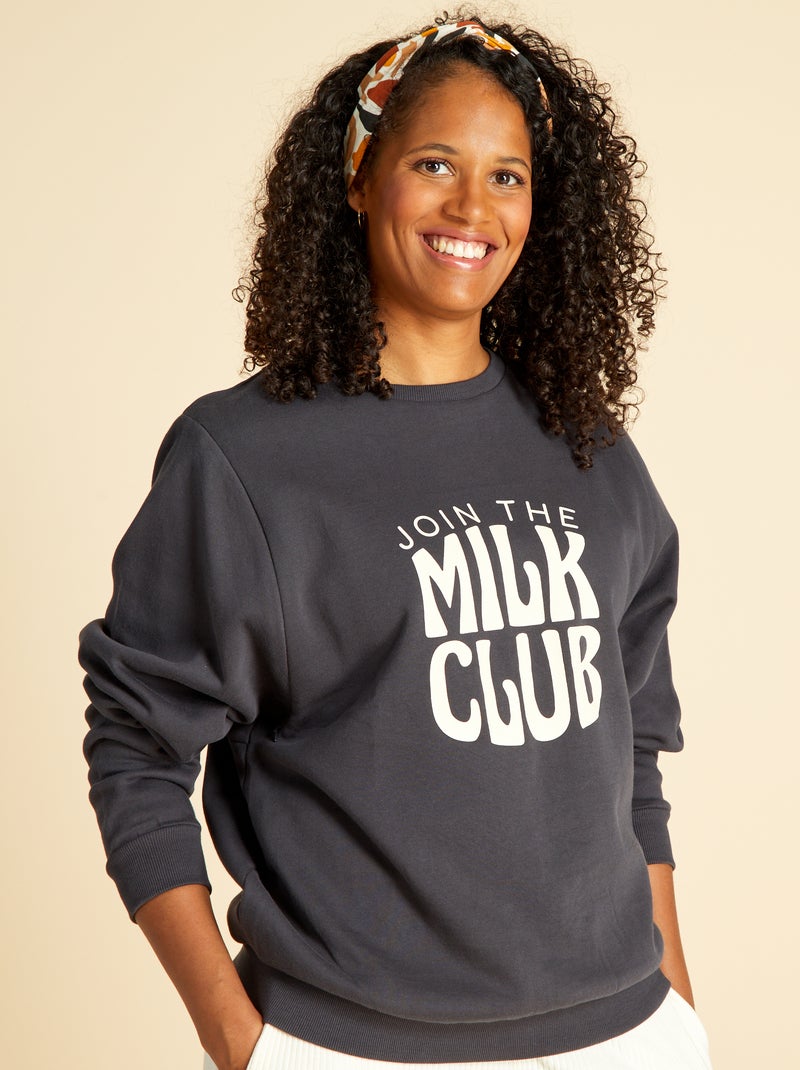 T-shirt De Maternité À Manches Longues Pour Femmes, Fermeture Éclair, Top D'allaitement, Rayures