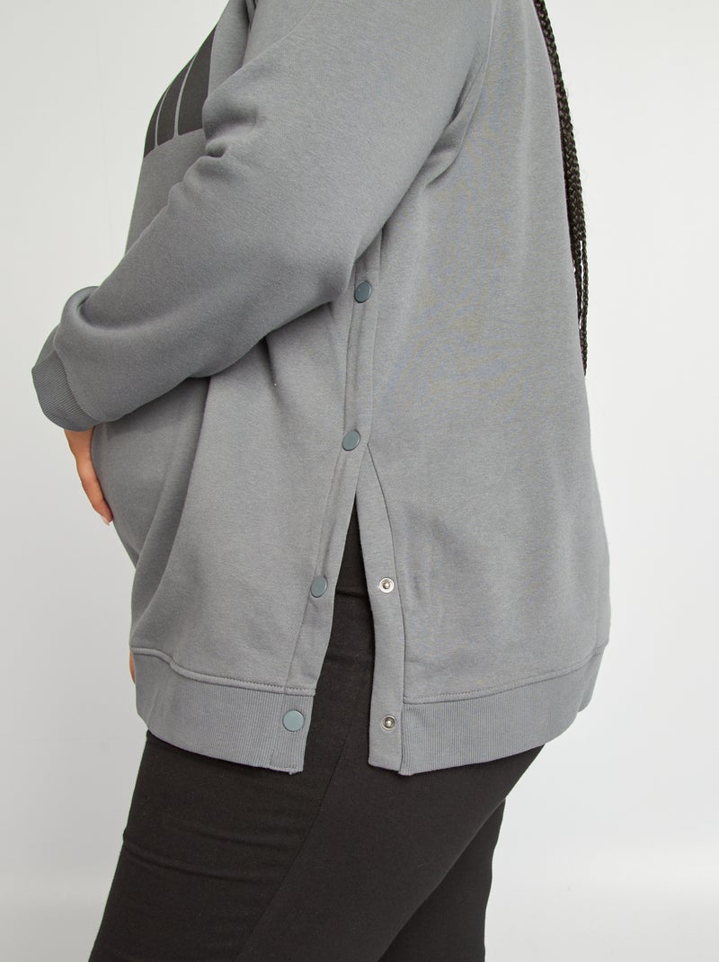 Sweat d'allaitement en molleton Gris - Kiabi