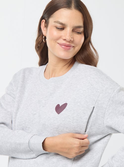 Sweat d'allaitement en molleton - Kiabi