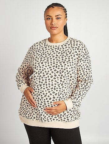 Sweat d allaitement en molleton Leopard Kiabi 22.00