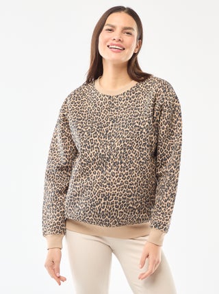 Sweat d'allaitement en molleton