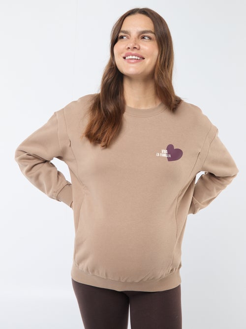 Sweat d'allaitement en molleton - Kiabi