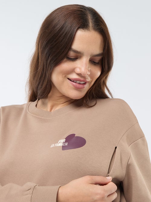 Sweat d'allaitement en molleton - Kiabi