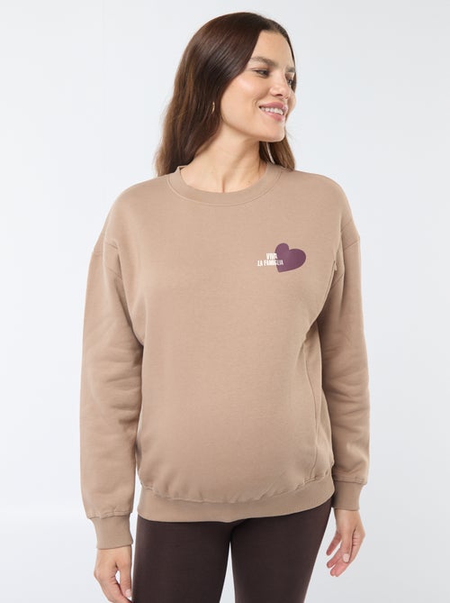 Sweat d'allaitement en molleton - Kiabi