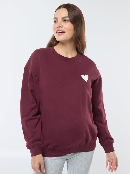 Sweat d'allaitement en molleton - Kiabi