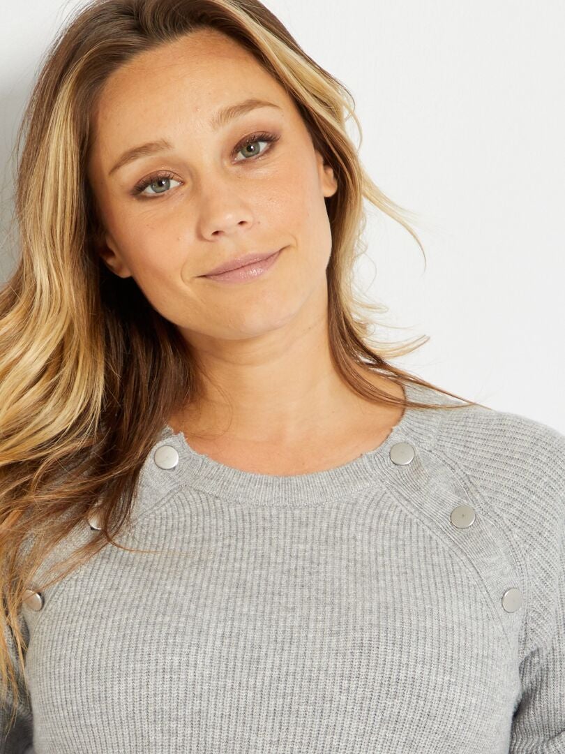 Sweat d'allaitement GRIS - Kiabi