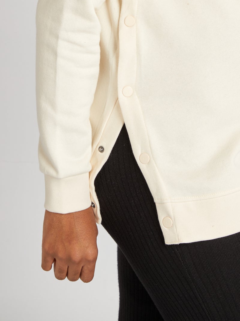 Sweat d'allaitement imprimé Beige - Kiabi