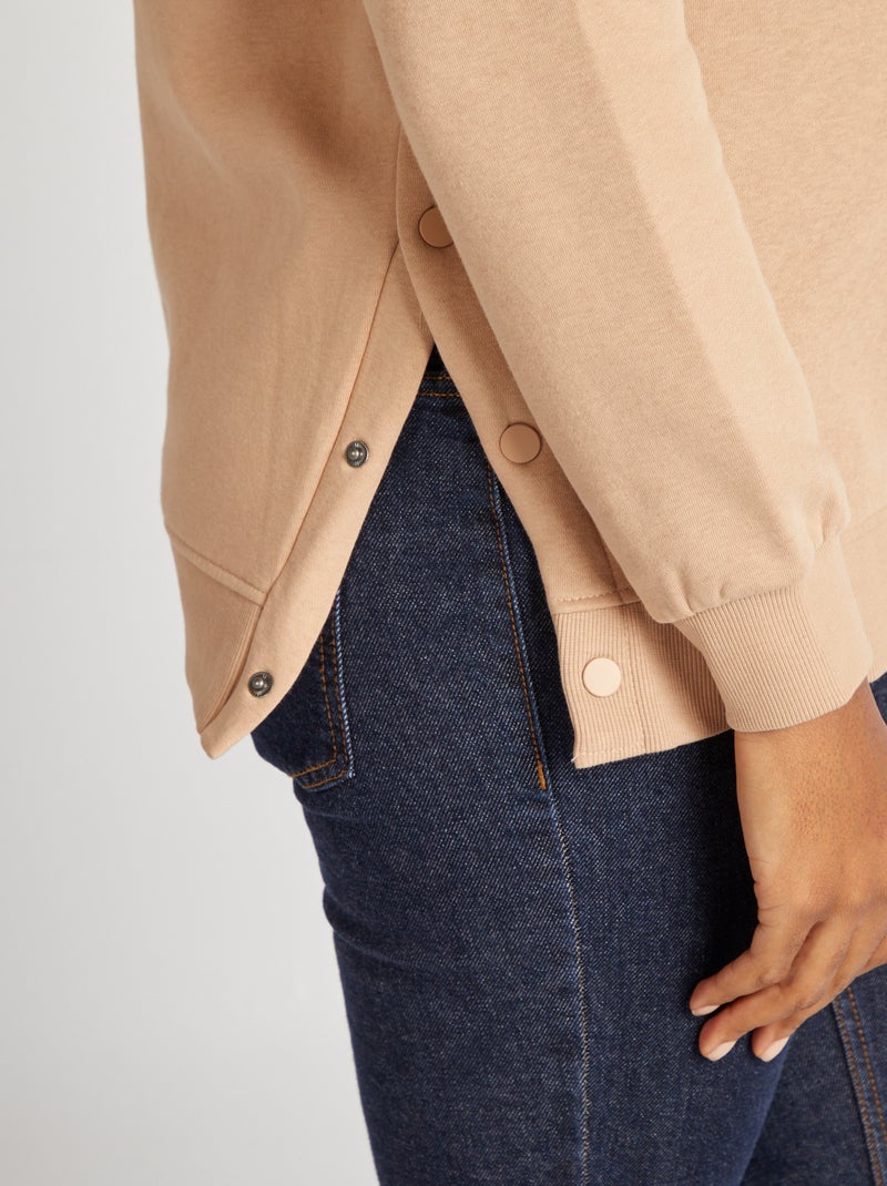 Sweat d'allaitement imprimé Beige - Kiabi