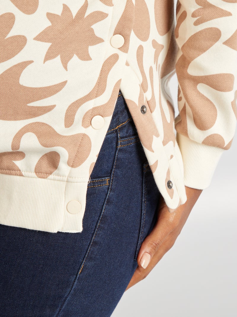 Sweat d'allaitement imprimé Beige - Kiabi