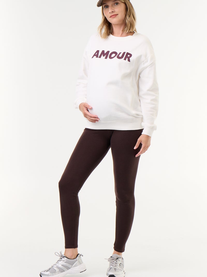 Sweat d'allaitement imprimé Blanc - Kiabi