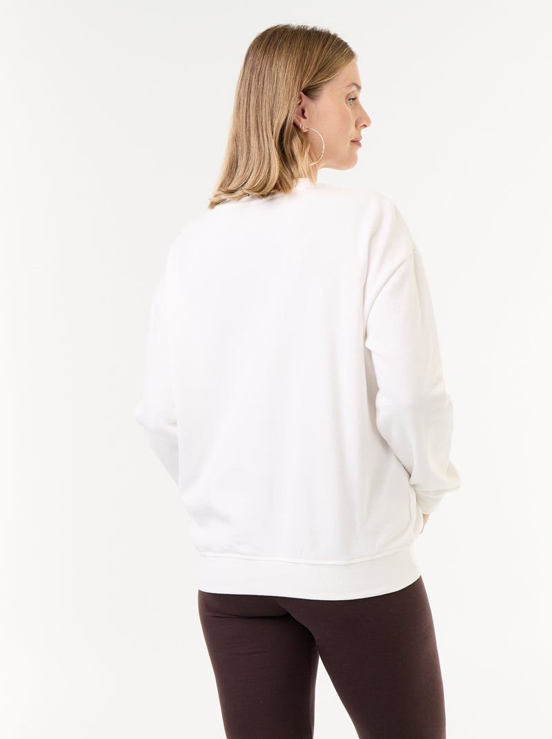 Sweat d'allaitement imprimé Blanc - Kiabi