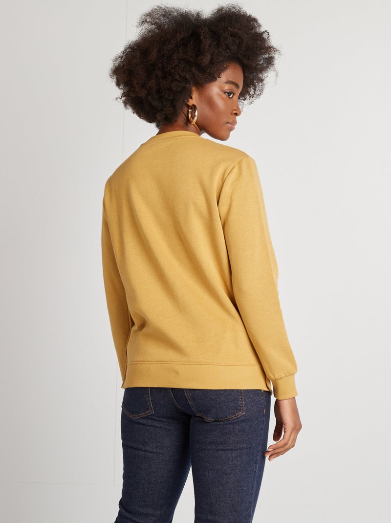 Sweat d'allaitement imprimé Jaune - Kiabi