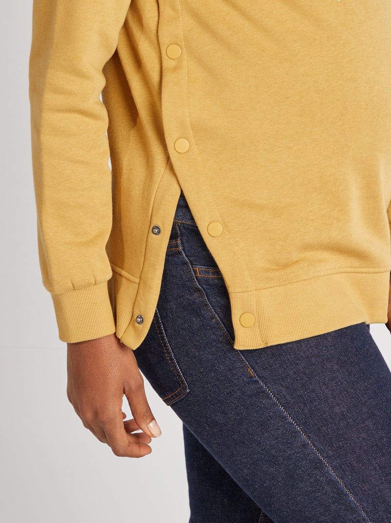 Sweat d'allaitement imprimé Jaune - Kiabi