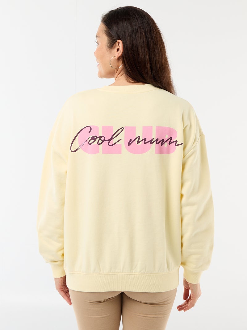 Sweat d'allaitement imprimé Jaune - Kiabi