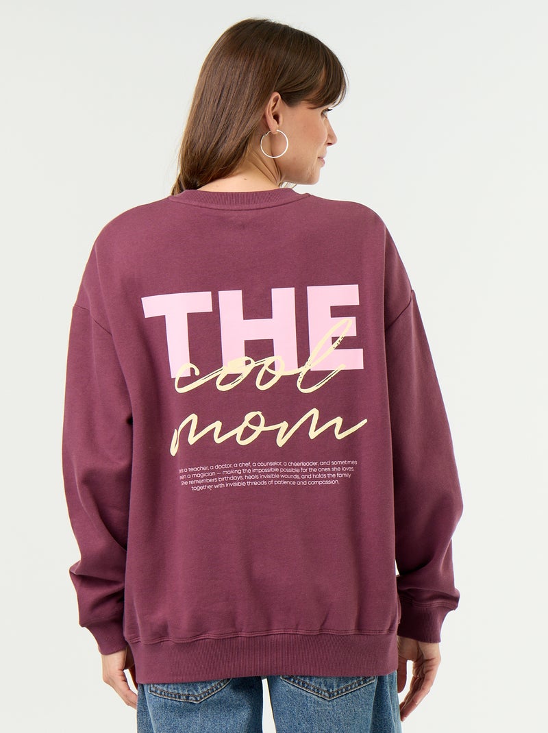 Sweat d'allaitement imprimé Marron - Kiabi