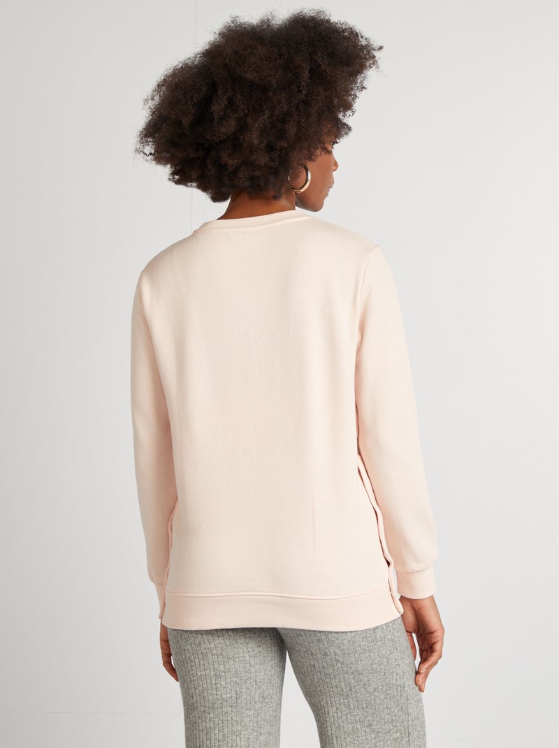Sweat d'allaitement imprimé Rose - Kiabi