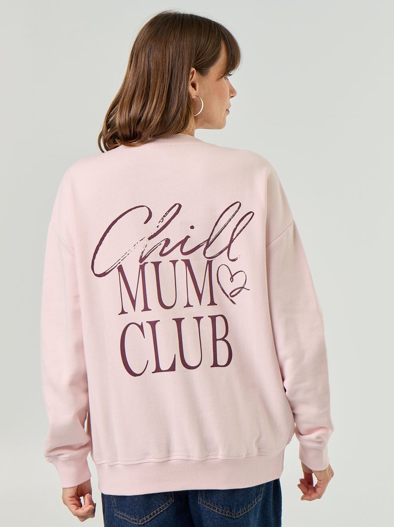 Sweat d'allaitement imprimé Rose - Kiabi