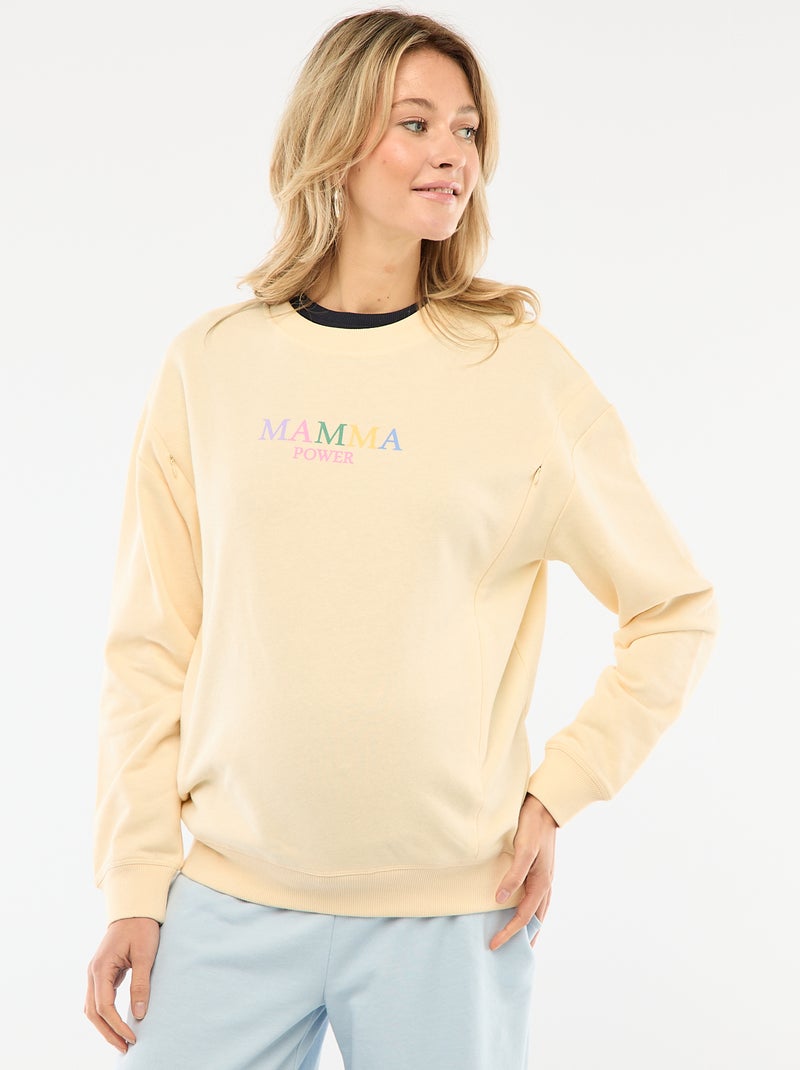 Sweat d'allaitement Jaune - Kiabi