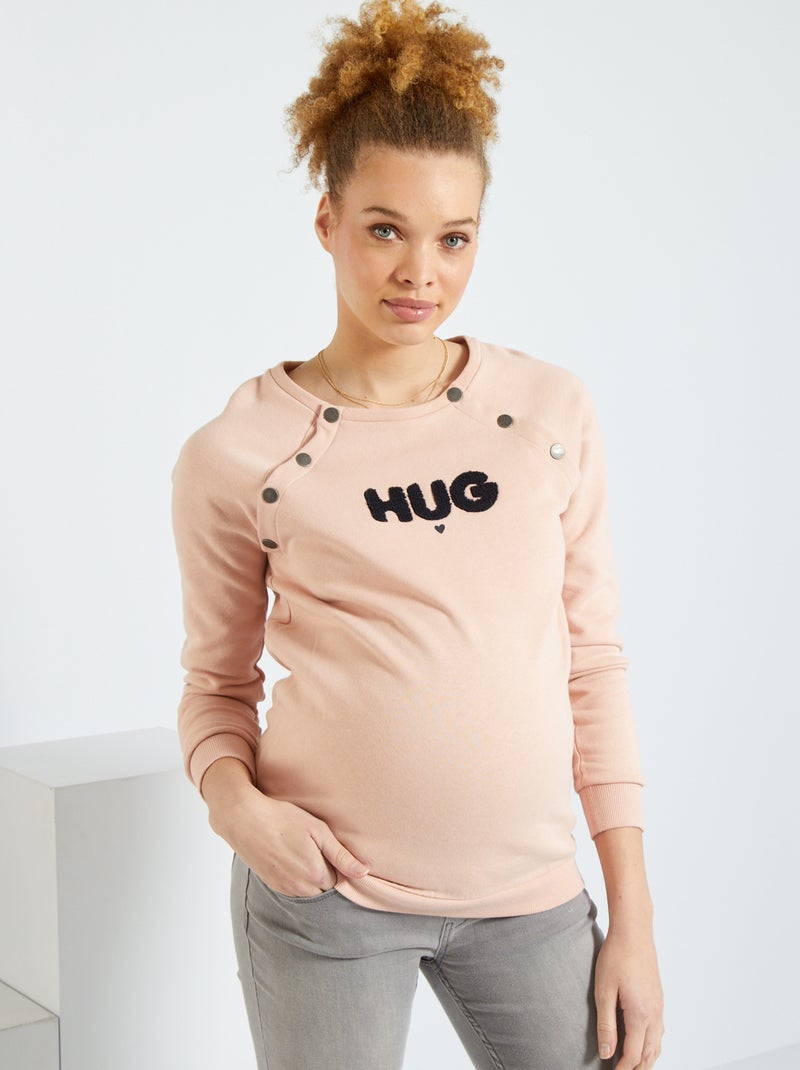 Sweat d'allaitement rose - Kiabi