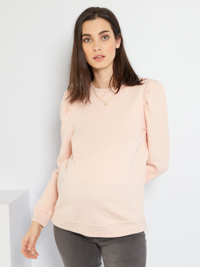 Sweat d'allaitement rose - Kiabi