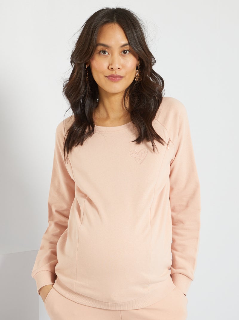 Sweat d'allaitement Rose - Kiabi