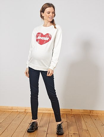 Sweat de grossesse à message - Kiabi
