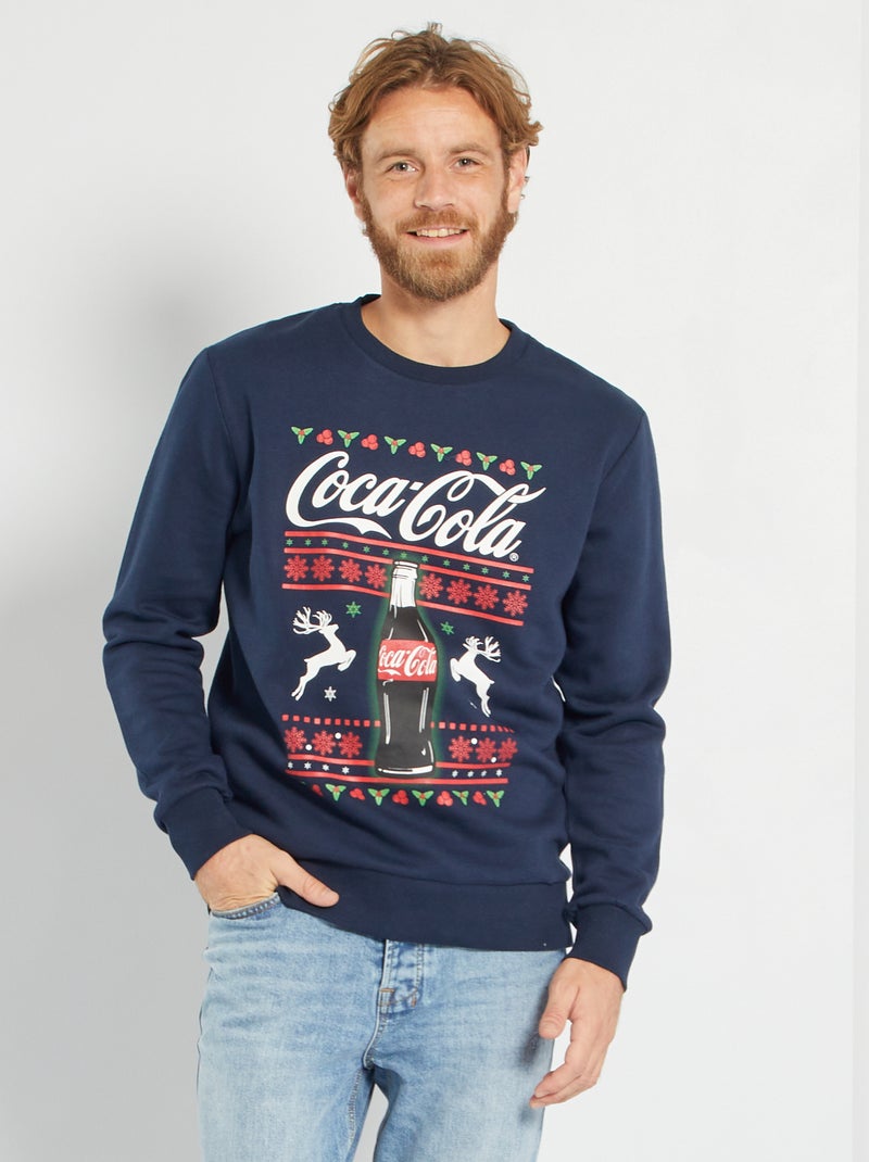 Sweat de Noël 'Coca-Cola' bleu marine - Kiabi