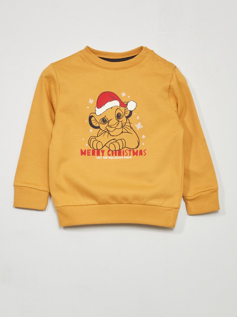 Sweat de noël 'Disney' Jaune - Kiabi