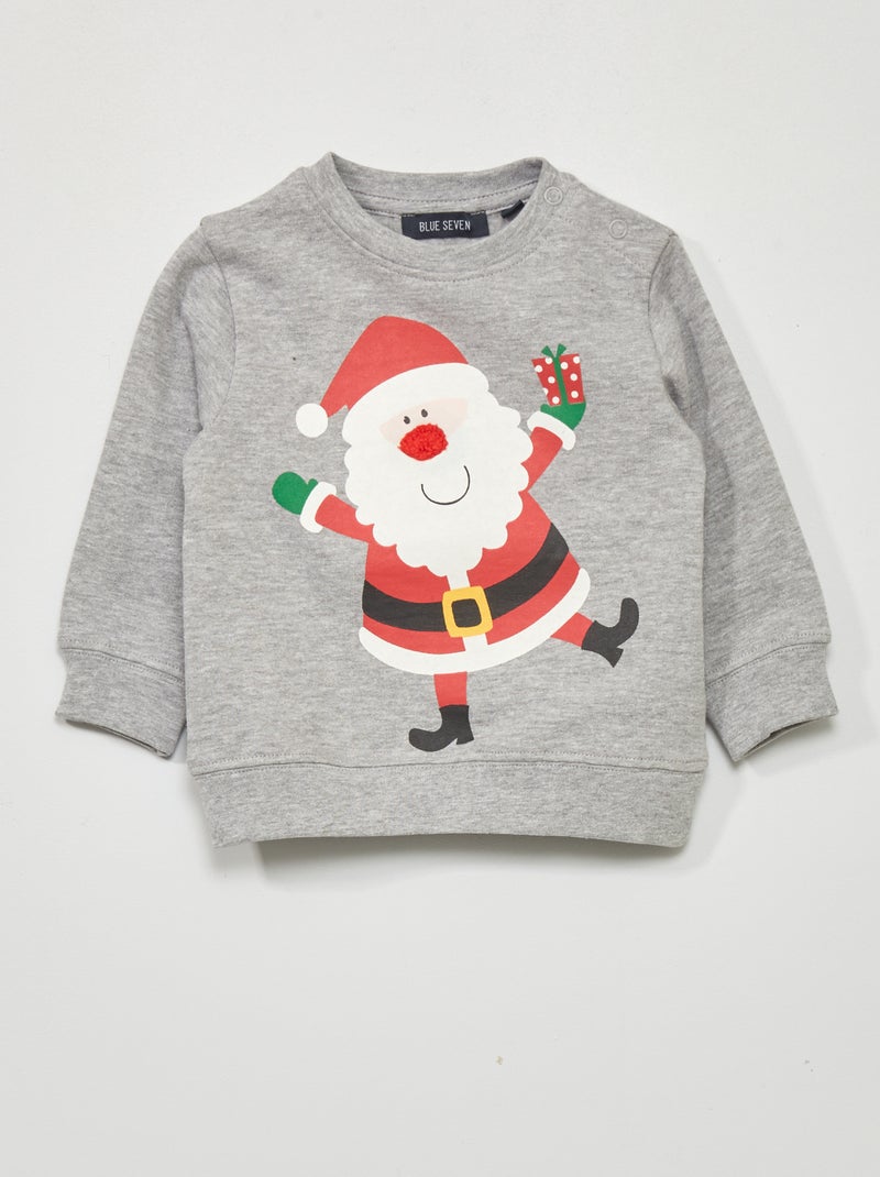 Sweat de Noël GRIS - Kiabi