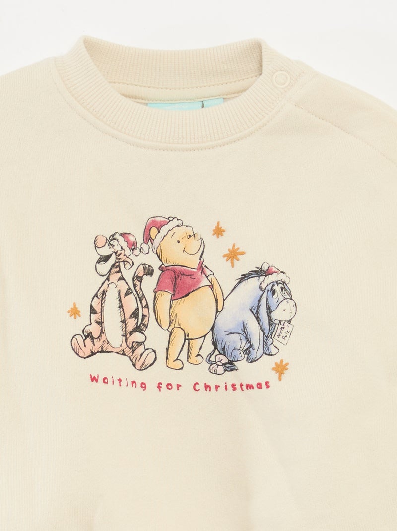Sweat de Noël imprimé 'Disney' 'Winnie' en coton Blanc - Kiabi