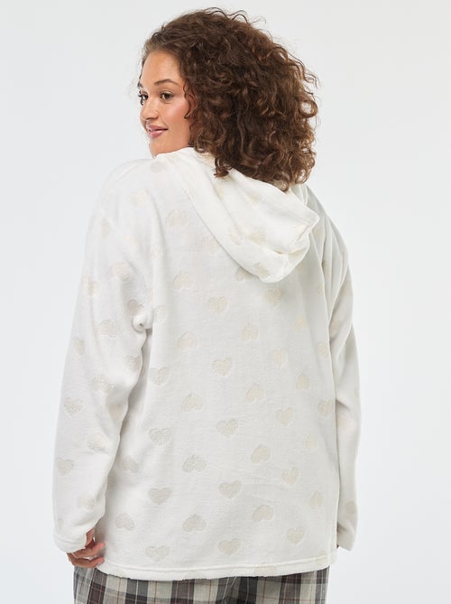 Sweat de nuit en polaire à capuche - Kiabi