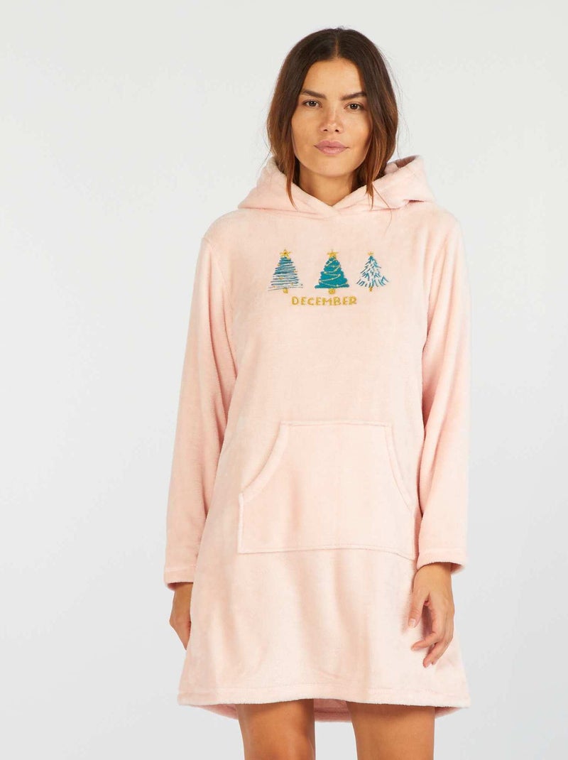 Sweat de nuit en polaire Rose - Kiabi