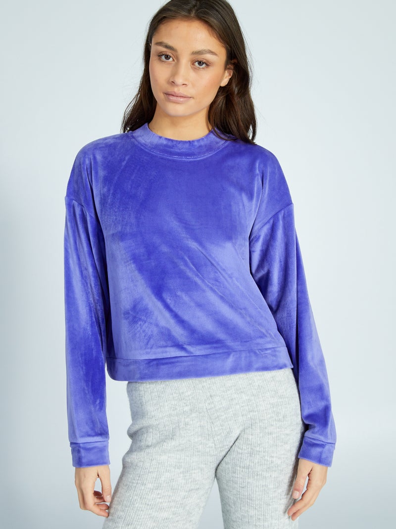 Sweat de nuit en polaire Violet - Kiabi