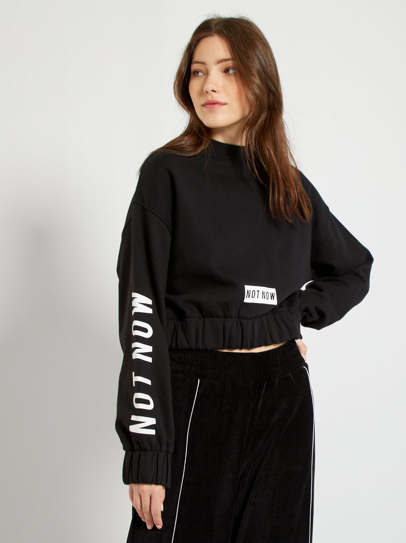 Sweat de sport noir - Kiabi
