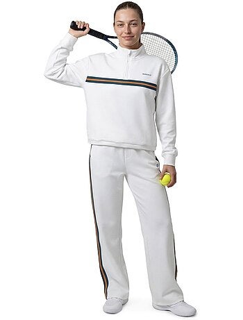 Sweat de tennis demi-zip femme tennis femme tiebreak-w