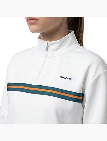 Sweat de tennis demi-zip femme tennis femme tiebreak-w