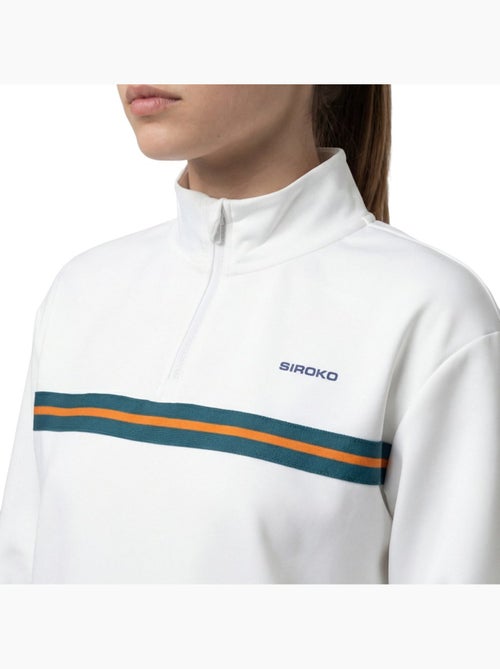 Sweat de tennis demi-zip femme tennis femme tiebreak-w - Kiabi
