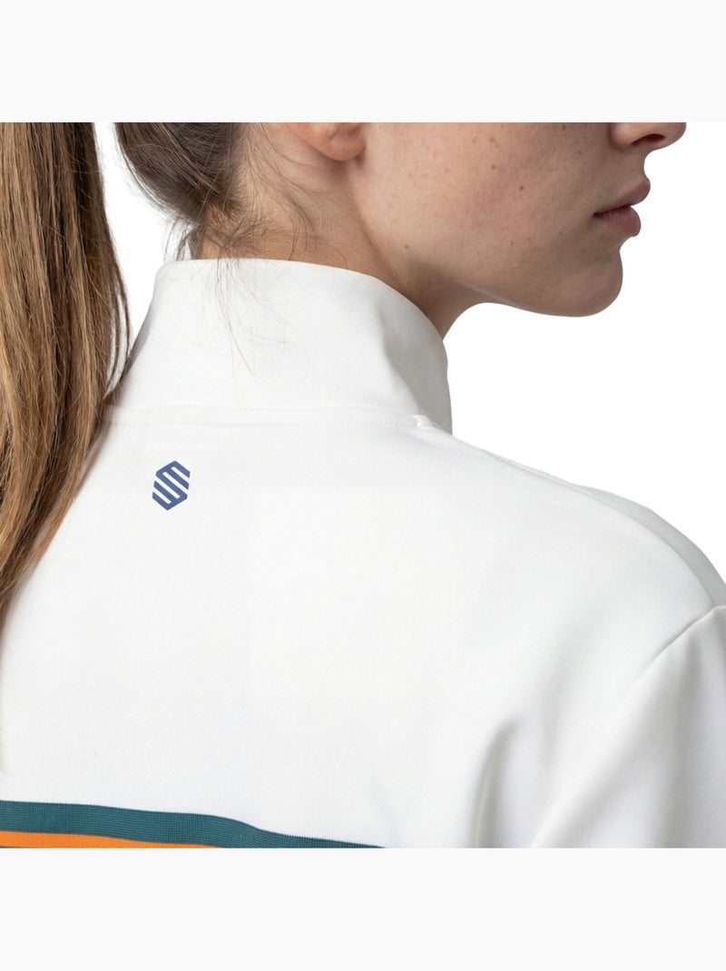 Sweat de tennis demi-zip femme tennis femme tiebreak-w Blanc - Kiabi