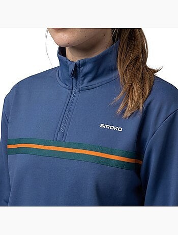 Sweat de tennis demi-zip femme tennis femme tiebreak-w navy