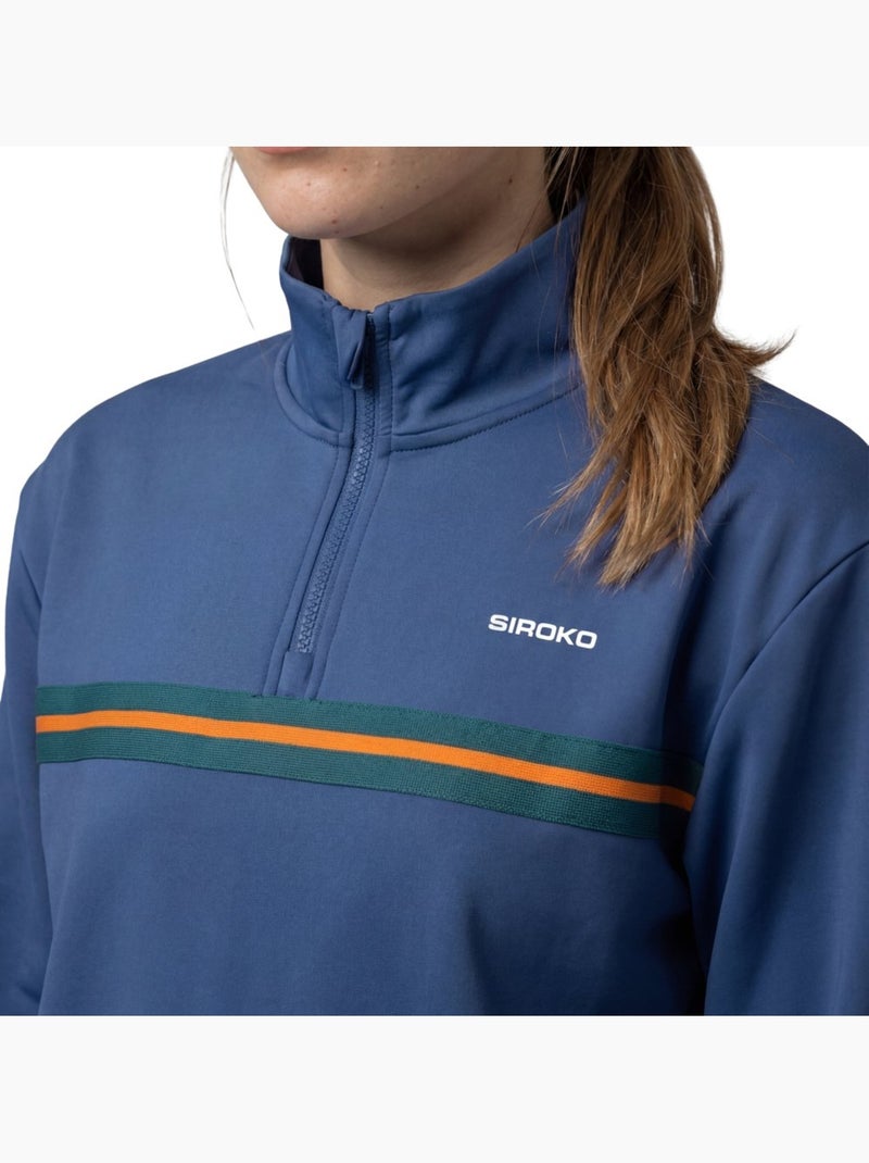 Sweat de tennis demi-zip femme tennis femme tiebreak-w navy Bleu - Kiabi