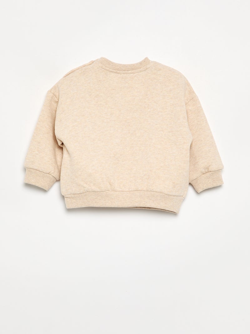 Sweat 'Disney' à manches longues Beige - Kiabi