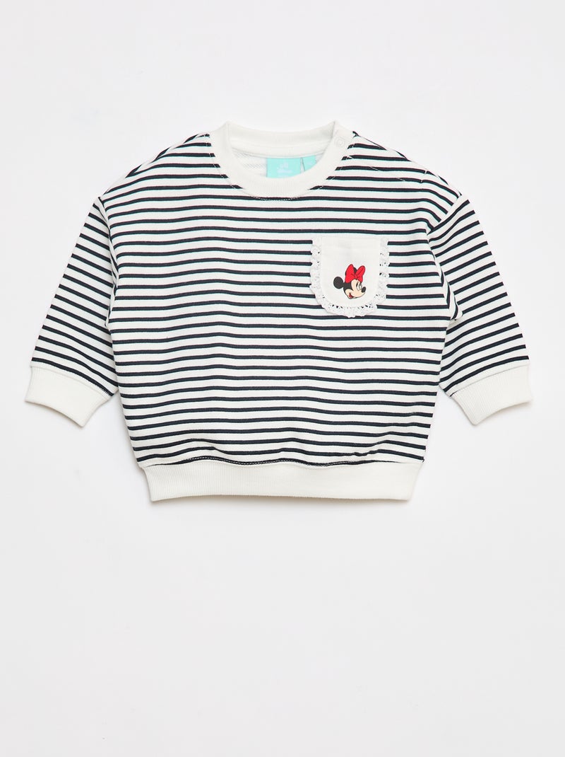Sweat 'Disney' avec ouverture pressionnée à l'épaule Blanc - Kiabi