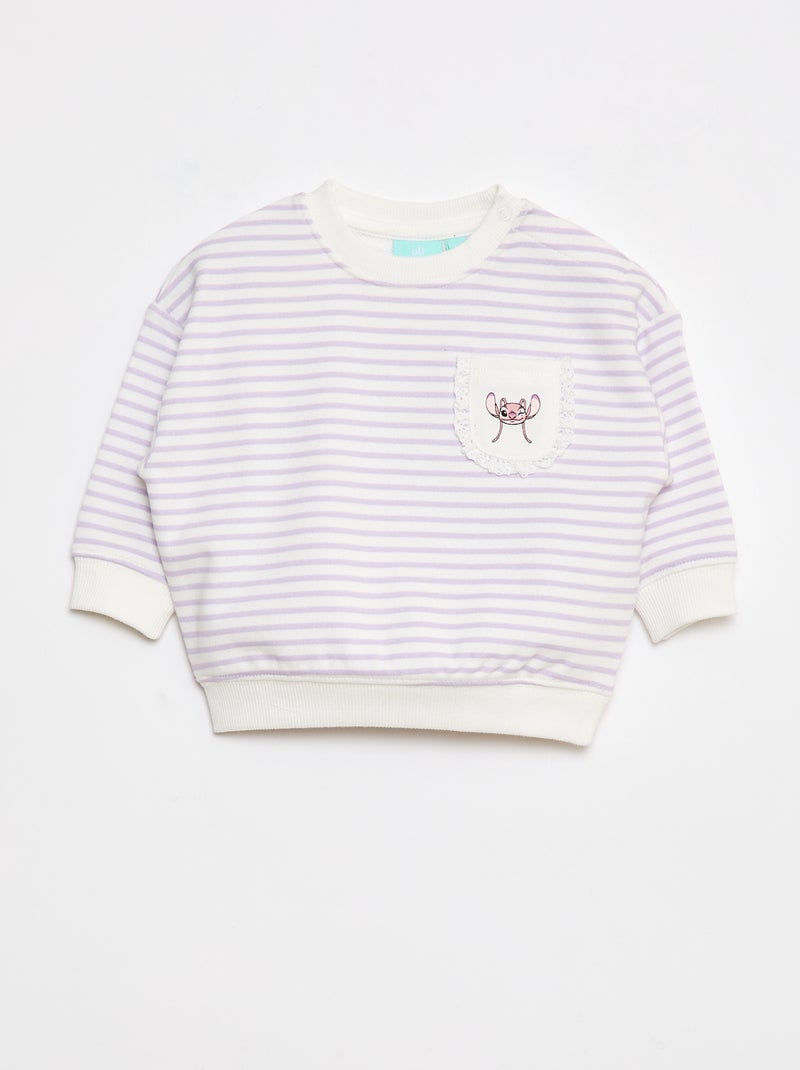 Sweat 'Disney' avec ouverture pressionnée à l'épaule Blanc - Kiabi