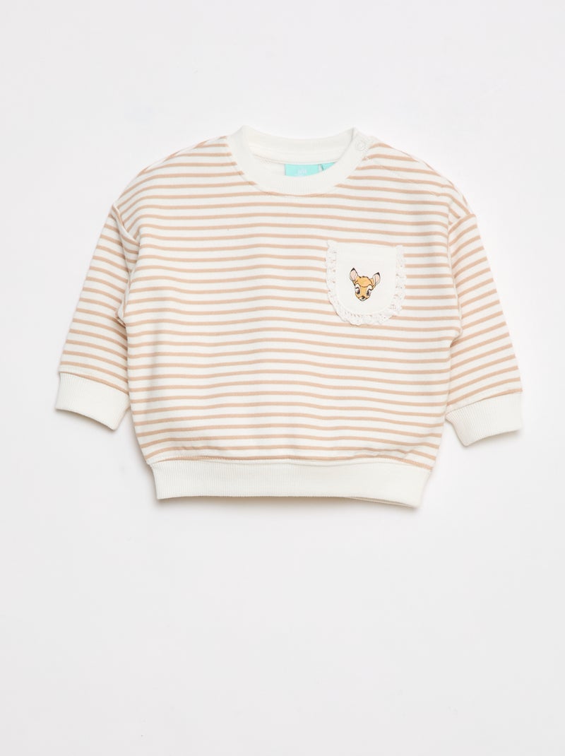 Sweat 'Disney' avec ouverture pressionnée à l'épaule Blanc - Kiabi